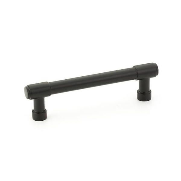 Emtek Jasper Cabinet Pull with 4 in Center to Center Flat Black Finish - 86687US19
