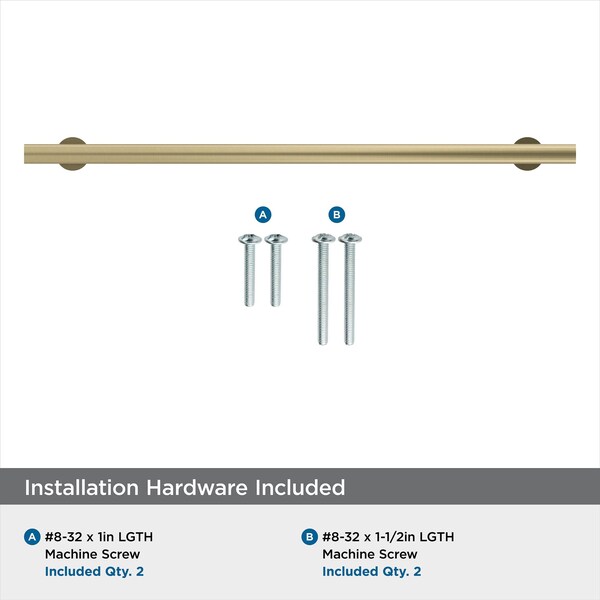 Amerock Radius 10-1/16 inch 256mm Center-to-Center Golden Champagne Cabinet Pull - BP36869BBZ