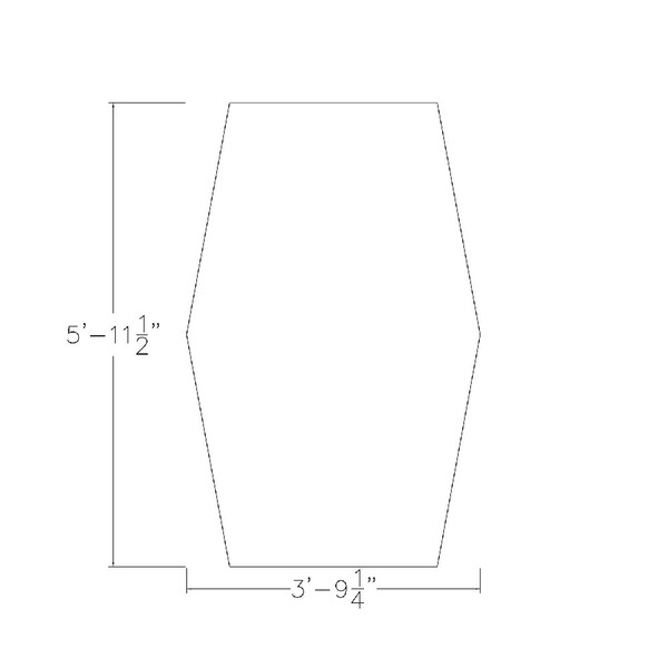 Skutchi Designs 45.25 in W, 71.5 in L, 29 in H, Engineered Wood Top, White - HAR-HEX.IR-46X72-T-XD09