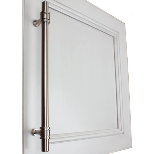 Gliderite Hardware 7-5/8 in. Center to Center Satin Nickel Barrel Ring Bar Pull - 4340-192-SN, 5PK - 4340-192-SN-5