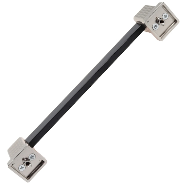 Gliderite Hardware 6-1/4 in. Center to Center Modern Embossed Matte Black Cabinet Pull - 52060-160-MB, 5PK - 52060-160-MB-5