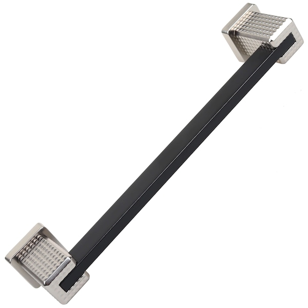 Gliderite Hardware 6-1/4 in. Center to Center Modern Embossed Matte Black Cabinet Pull - 52060-160-MB, 5PK - 52060-160-MB-5