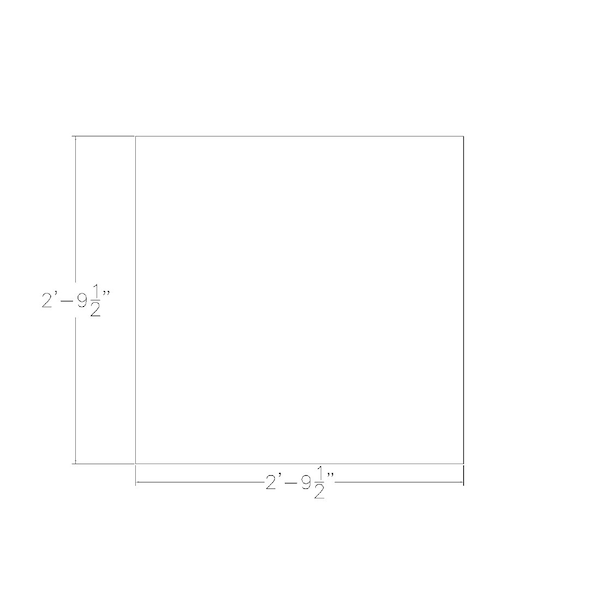 Skutchi Designs 34 in W, 34 in L, 29 in H, Engineered Wood Top, White - HAR-SQ-34-POST-XD09