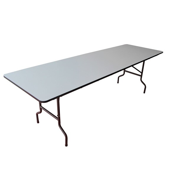Interion By Global Industrial Interion Folding Wood Table, 96inW x 30inL, Gray - 695831GY