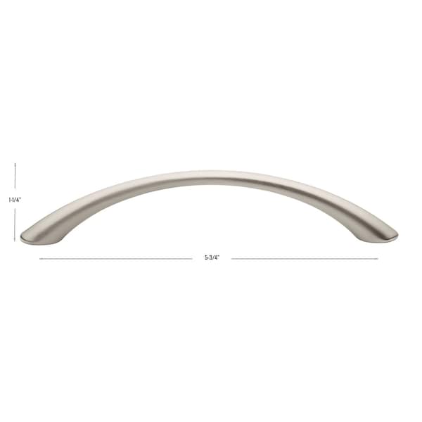 Gliderite Hardware 5 in. Center to Center Satin Nickel Arched Cabinet Pull - 2022-SN, 25PK - 2022-SN-25