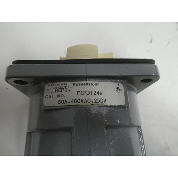 Russellstoll 4P 4W 60A AMP 480V-AC RECEPTACLE - FCF3124W