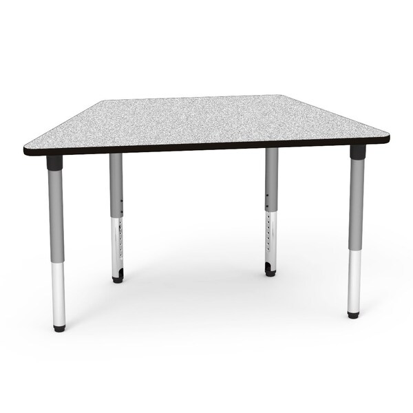 Virco 60 in. W, 30 in. L, 24-32 in. H, Grey Nebula Top / Black Edge - 50TRAP60ADJ