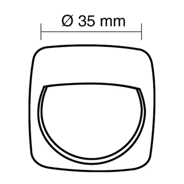 Richelieu 1 25/32 in (46 mm) Length Brushed Chrome Contemporary Drawer Recessed Pull - BP69175
