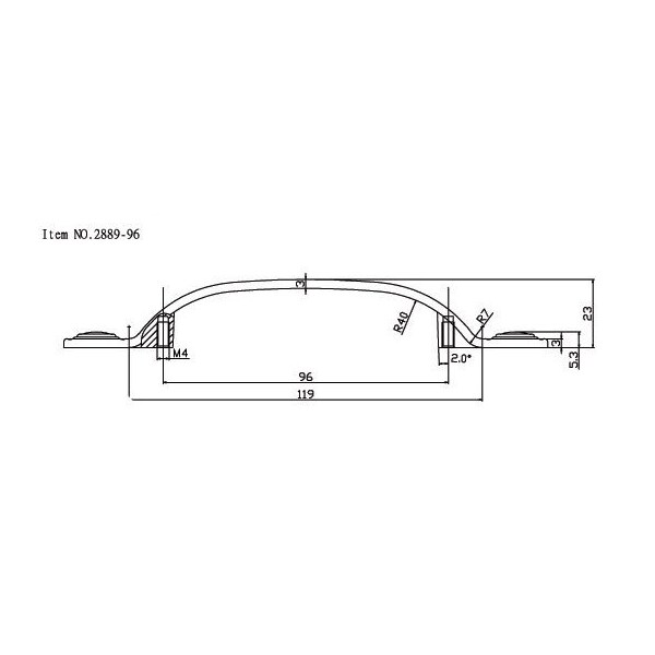 Richelieu 3-3/4 in. (96 mm) Center-to-Center Natural Iron Traditional Drawer Pull - BP288996903