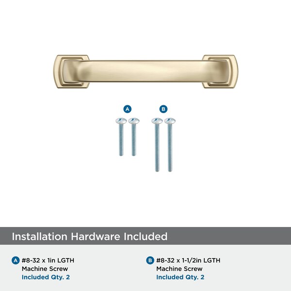 Amerock Surpass 3 inch 76mm Center-to-Center Golden Champagne Cabinet Pull - BP36897BBZ