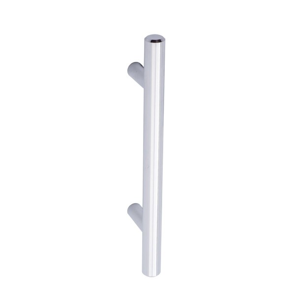 South Main Hardware Euro Bar Cabinet Handle (1/2" Diameter), 6.13" Length (3.75" Hole Center), Polished Chrome, 10PK - SH890-PC-10