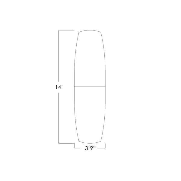 Skutchi Designs Arc Boat 45 in W, 168 in L, Ivory - HAR-ABOT-48X168-DOU-K458-ESIL
