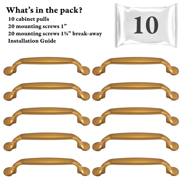 Designperfect 3 3/4'' Center-to-Center Bar Pull, 10PK - DPA10S713CBZ