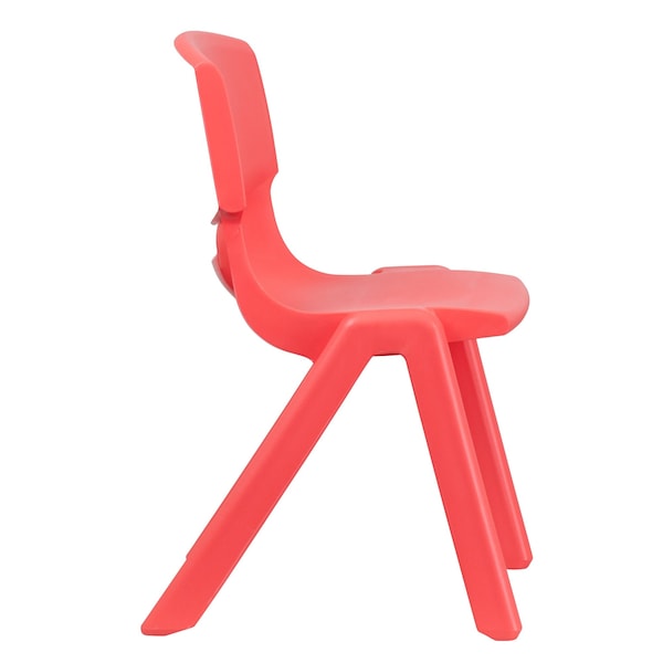 Flash Furniture Red Plastic Stackable School Chair with 15.5'' Seat Height, PK4 - 4-YU-YCX4-005-RED-GG
