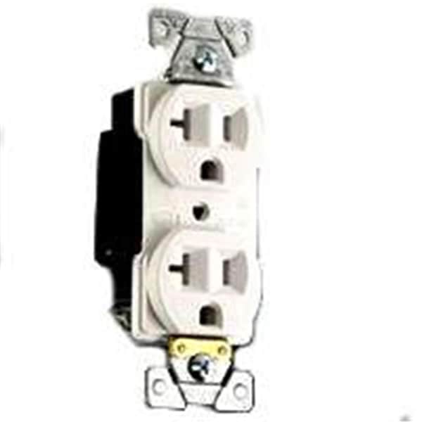 Eaton Wiring Devices 5352W Industrial Duplex Receptacle 20A-125V White - 418467