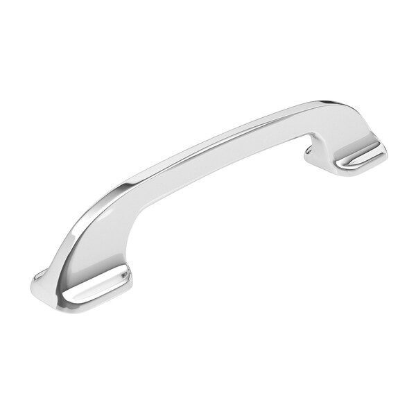 Richelieu 3 3/4-inch (96 mm) Center to Center Chrome Contemporary Cabinet Pull - BP735096140