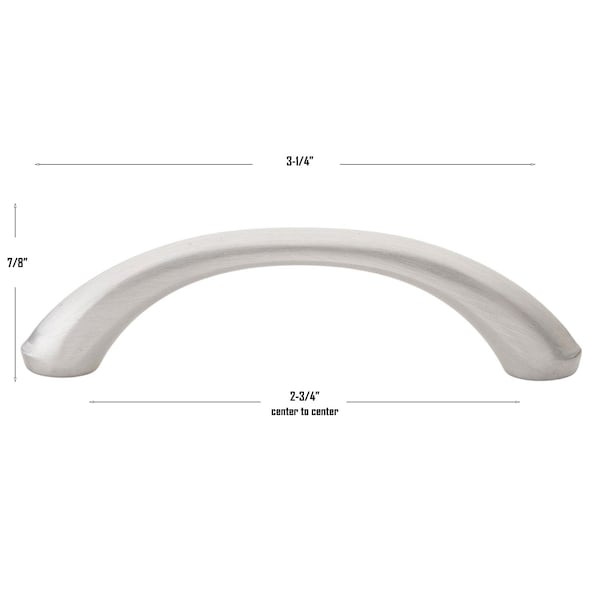 Gliderite Hardware 2-3/4 in. Center to Center Classic Loop Pull - 87650-SN, 10PK - 87650-SN-10