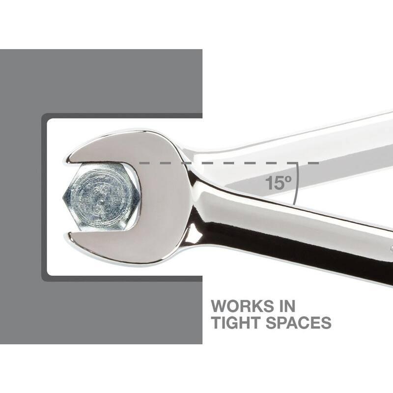 TEKTON 7/16 in. Stubby Combination Wrench - 18046