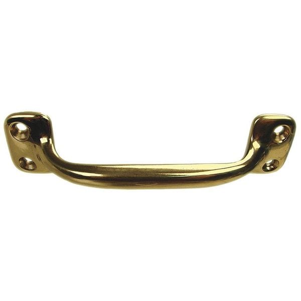 Monroe Pmp Pull Handle, Cast Brass, Polished, Unthr. Through Holes - PH-0236