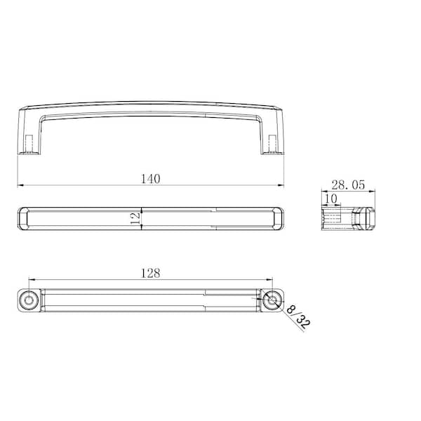 Richelieu 5 1/16-inch (128 mm) Center to Center Brushed Nickel Contemporary Cabinet Pull - BP8189128195