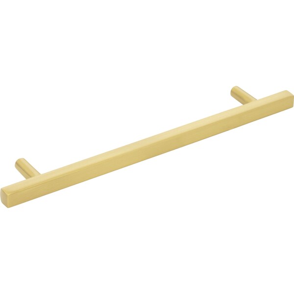 Jeffrey Alexander 160 mm Center-to-Center Brushed Gold Square Dominique Cabinet Bar Pull - 845-160BG