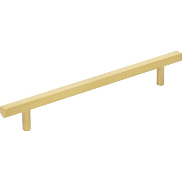 Jeffrey Alexander 160 mm Center-to-Center Brushed Gold Square Dominique Cabinet Bar Pull - 845-160BG