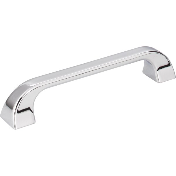 Jeffrey Alexander 128 mm Center-to-Center Polished Chrome Square Marlo Cabinet Pull - 972-128PC