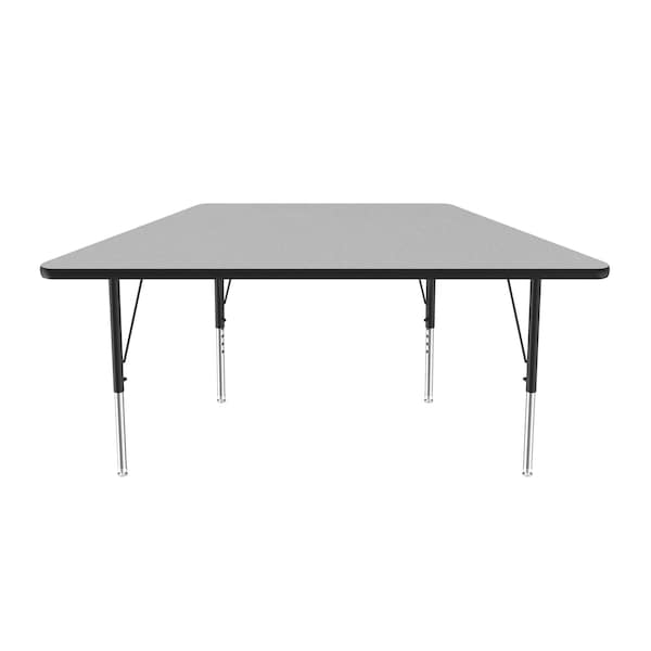 Correll Trapezoidal Adjustable Height Activity Kids School Table, 30" W, 60" L, 19" to 29" H, Gray Granite - AM3060-TRP-15
