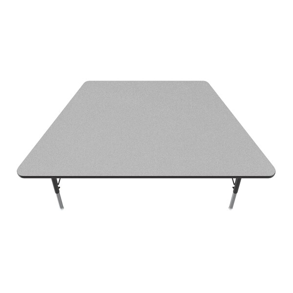 Correll Trapezoidal Adjustable Height Activity Kids School Table, 30" W, 60" L, 19" to 29" H, Gray Granite - AM3060-TRP-15