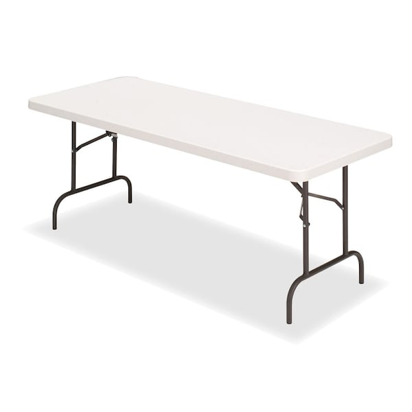 Iceberg Rectangle IndestrucTable Commercial Folding Table, Platinum Granite - 30" x 96", 30" W, 96" L - 65533