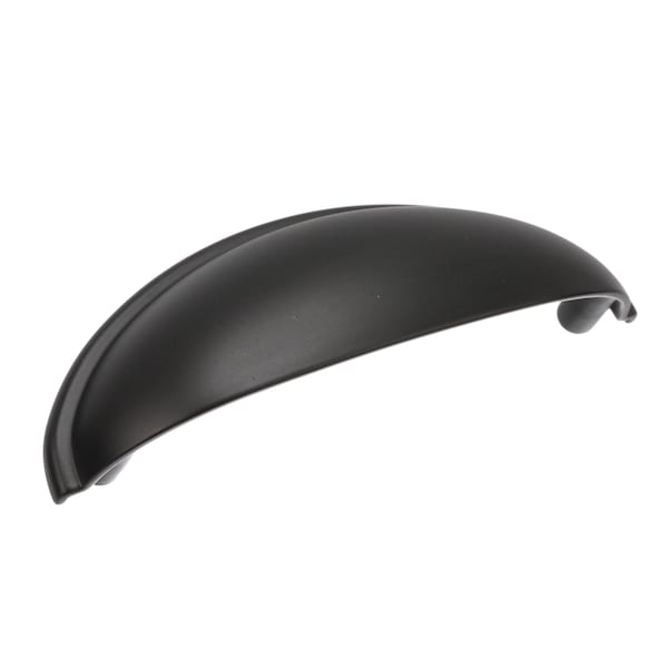 Amerock Ravino 3 in 76 mm Center-to-Center Matte Black Cabinet Cup Pull - BP22094FB