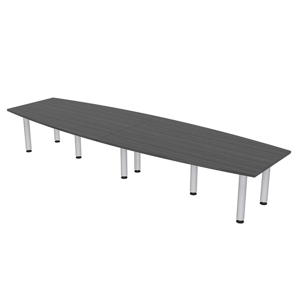 Skutchi Designs 45 in W, 144 in L, 29 in H, Engineered Wood Top, Grey - HAR-BOT-46143-PT-AN
