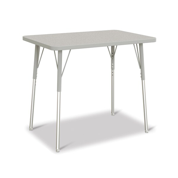 Jonti-Craft Berries Rectangle Activity Table, 24 in. x 36 in., A-height, Freckled Gray/Gray/Gray - 6478JCA000