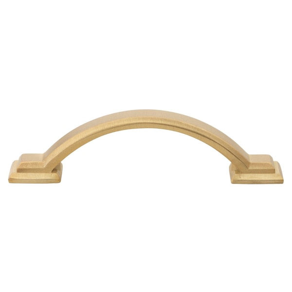 Gliderite Hardware 3 in. Center to Center Satin Gold Arched Square Cabinet Pull - 4355-SG, 5PK - 4355-SG-5