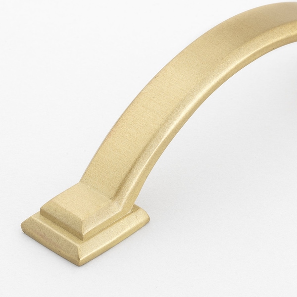 Gliderite Hardware 3 in. Center to Center Satin Gold Arched Square Cabinet Pull - 4355-SG, 5PK - 4355-SG-5