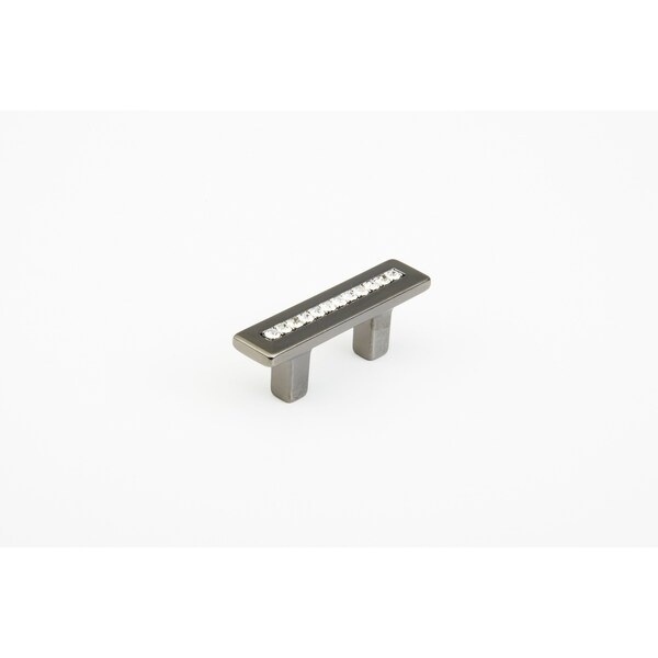 Schaub 32mm Center to Center Skyevale Cabinet Pull with Crystals Black Chrome Finish - 301-BC