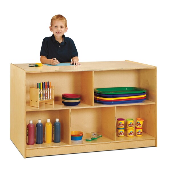 Jonti-Craft Double-Sided Island-Single + 20 Cubbie-Tray, with Colored Trays - 3093JC