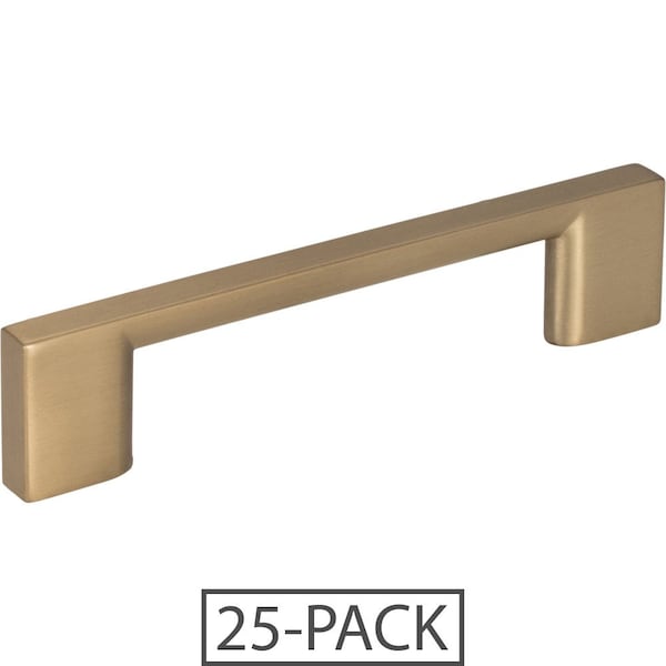 Jeffrey Alexander 96 mm Center-to-Center Satin Bronze Square Sutton Cabinet Bar Pull 25PK - 635-96SBZ-25