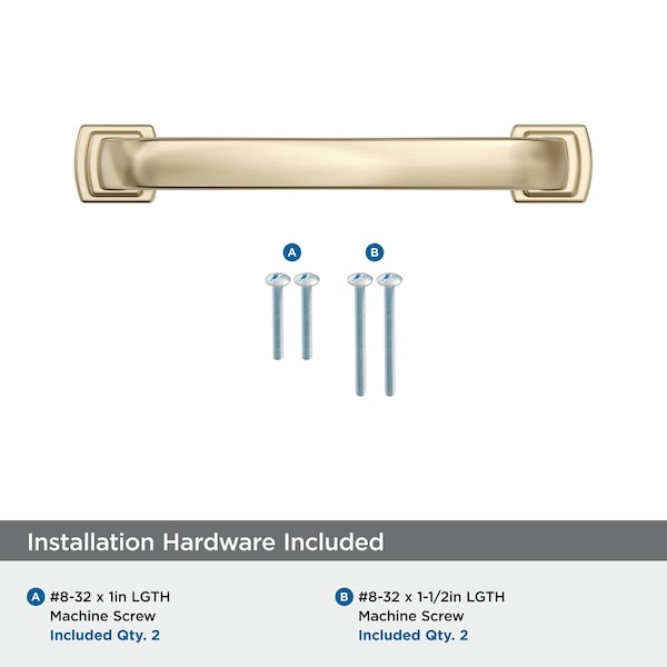 Amerock Surpass 3-3/4 inch 96mm Center-to-Center Golden Champagne Cabinet Pull - BP36894BBZ