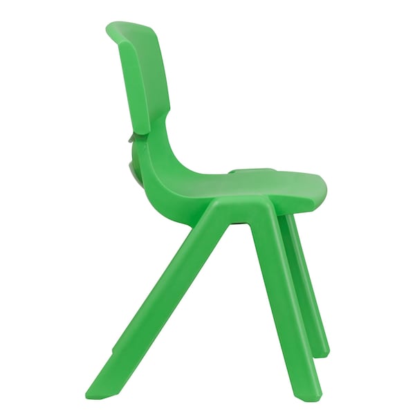 Flash Furniture Green Plastic Stackable School Chair with 15.5" Seat Height, PK2 - 2-YU-YCX-005-GREEN-GG
