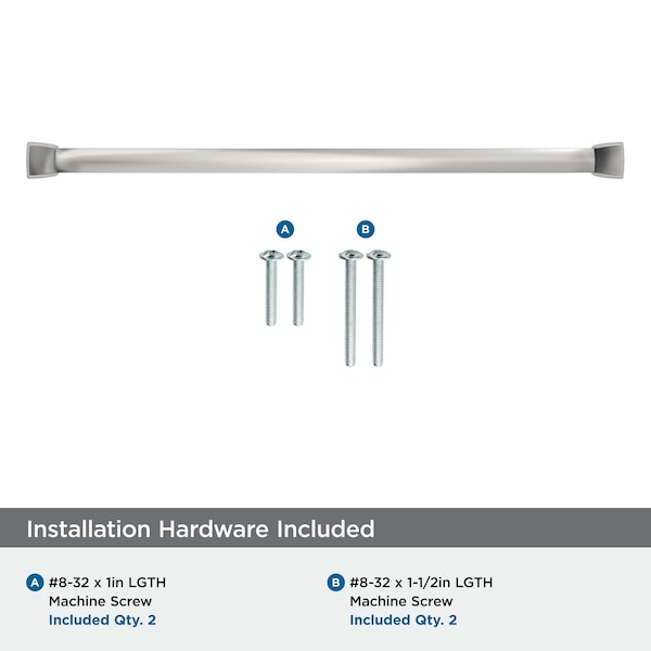 Amerock Revitalize 12-5/8 inch 320mm Center-to-Center Polished Chrome Cabinet Pull - BP5535526
