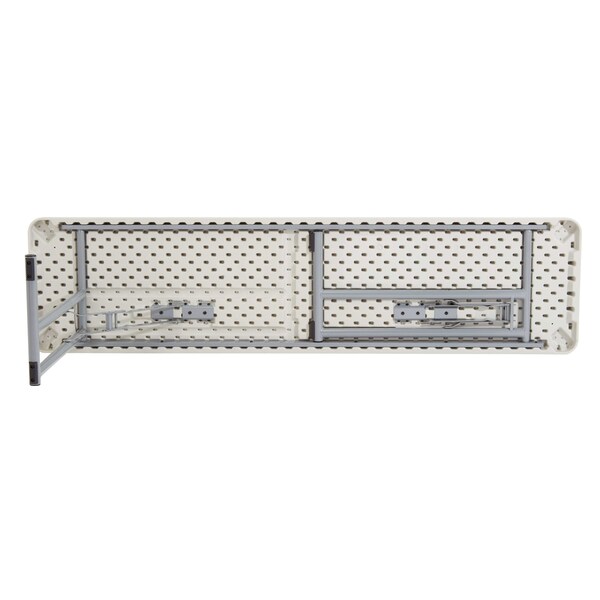National Public Seating Rectangle Seminar Table, 18" W, 72" L, 29-1/2" H, Blow-molded plastic Top, Speckled Gray - BT1872