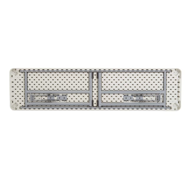 National Public Seating Rectangle Seminar Table, 18" W, 72" L, 29-1/2" H, Blow-molded plastic Top, Speckled Gray - BT1872