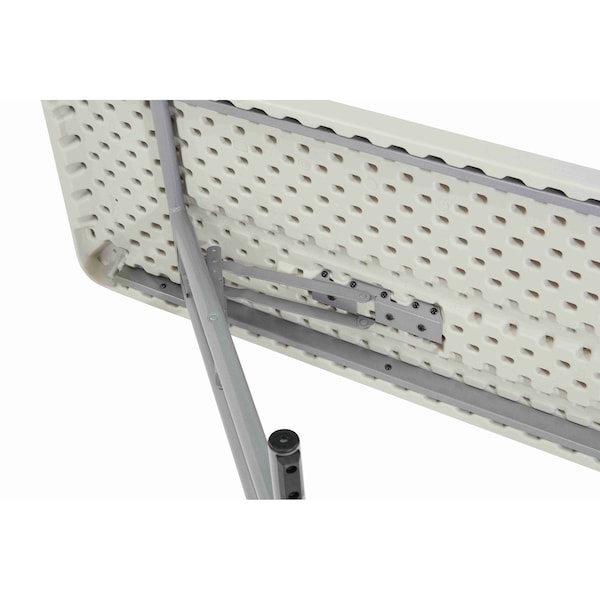 National Public Seating Rectangle Seminar Table, 18" W, 72" L, 29-1/2" H, Blow-molded plastic Top, Speckled Gray - BT1872
