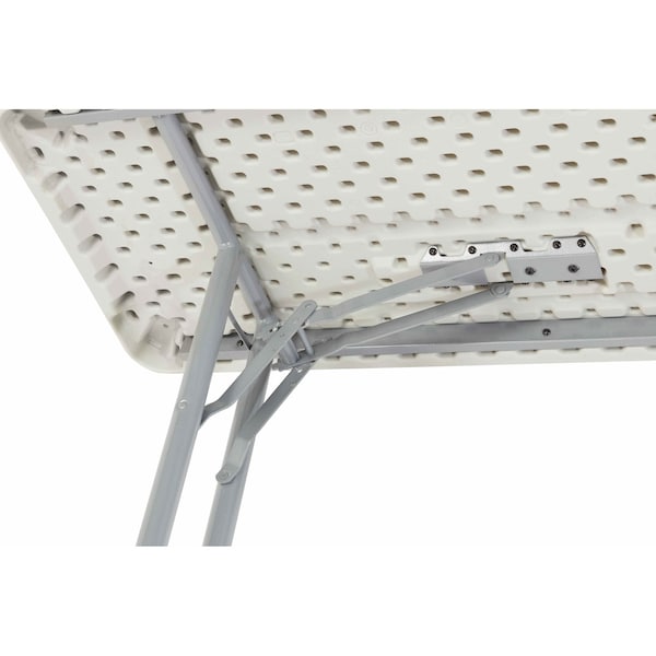 National Public Seating Rectangle Seminar Table, 18" W, 72" L, 29-1/2" H, Blow-molded plastic Top, Speckled Gray - BT1872