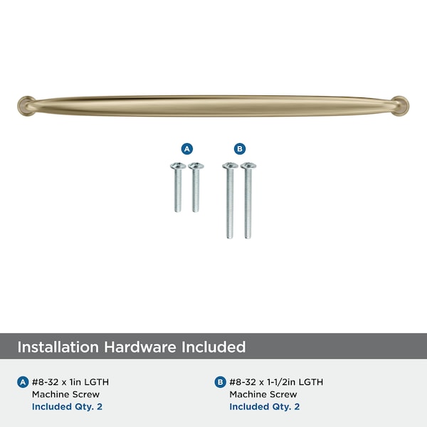 Amerock Kane 12-5/8 inch 320mm Center-to-Center Golden Champagne Cabinet Pull - BP53811BBZ