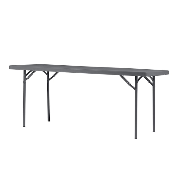 Zown Folding Table, Resin, Commercial, 72" x 30", Grey Color - 60526SGY1E