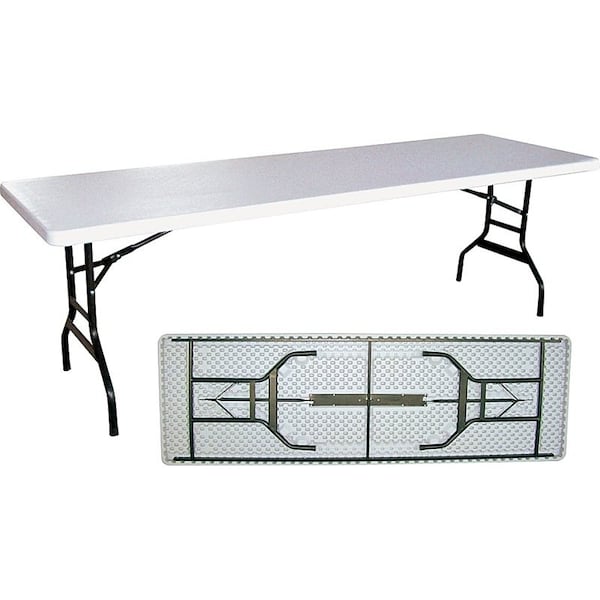 Simple Spaces Banquet Table, 8 ft OAW, 30 in OAD, 2914 in OAH, Steel Frame, Polyethylene Tabletop - DL-C2403L
