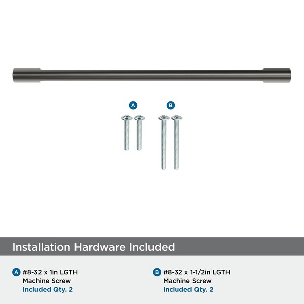 Amerock Riva 10-1/16 inch 256mm Center-to-Center Graphite Cabinet Pull - BP55490GPH