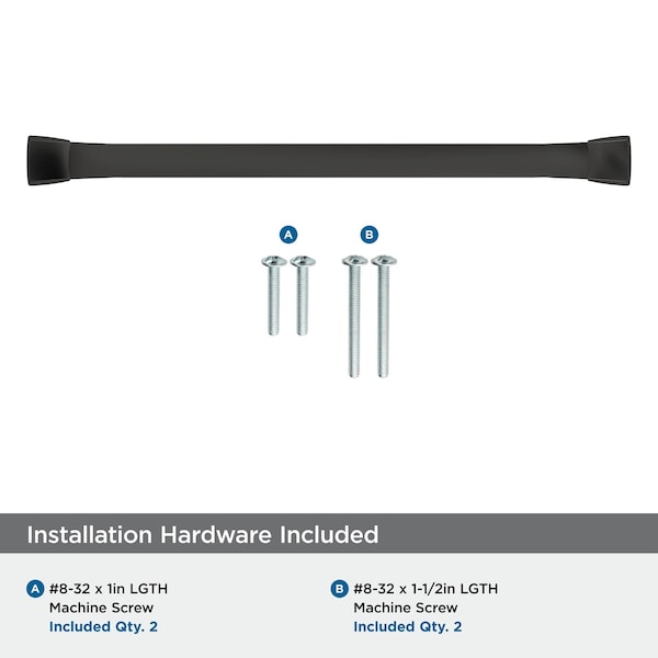 Amerock Revitalize 8 inch 203mm Center-to-Center Black Bronze Cabinet Pull - BP55351BBR